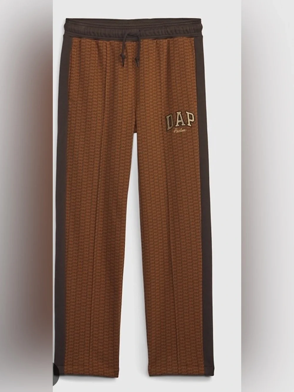 GAP x Dapper Dan kids Brown Paneled Joggers